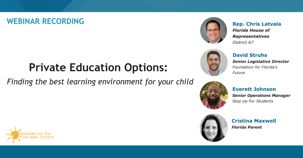 You can watch our parent webinar on Private Education Options on Facebook at https://www.facebook.com/watch/live/?ref=watch_permalink&v=636933520756978.